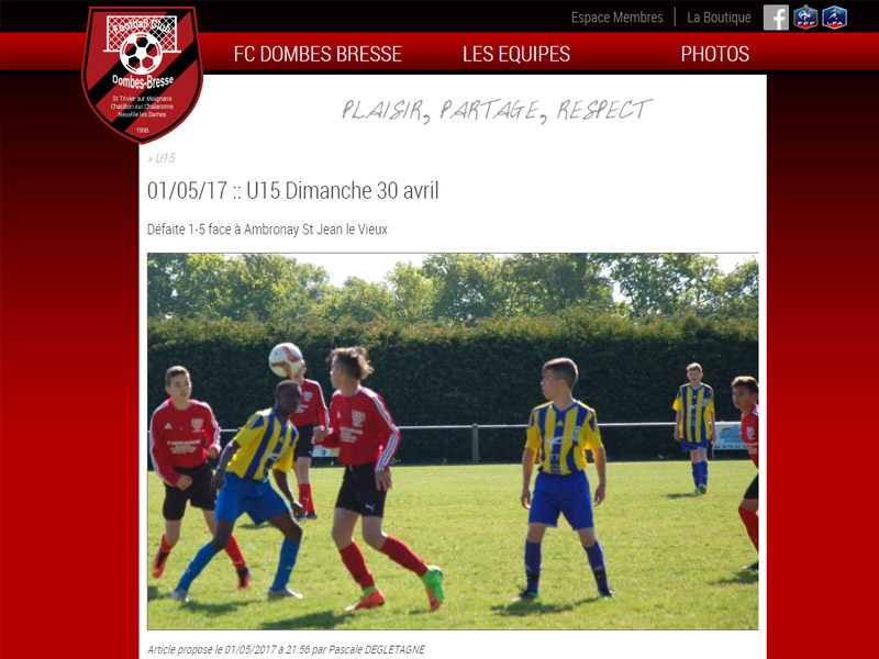 FC Dombes Bresse : www.fcdombesbresse.com